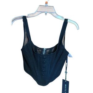 White Fox Boutique Bad Gal Bustier black Sz XS NWT